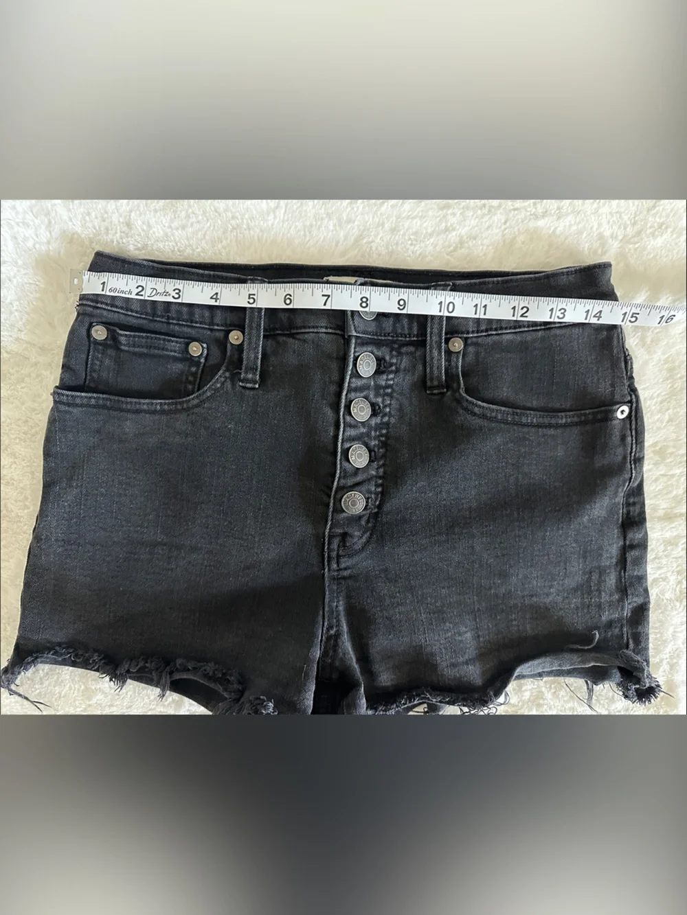 Madewell - Black Denim Cutoff Shorts - Size 28